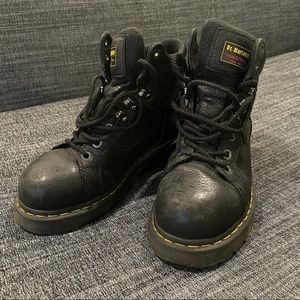 Black Industrial Steel Toe Dr Martens Work Boots